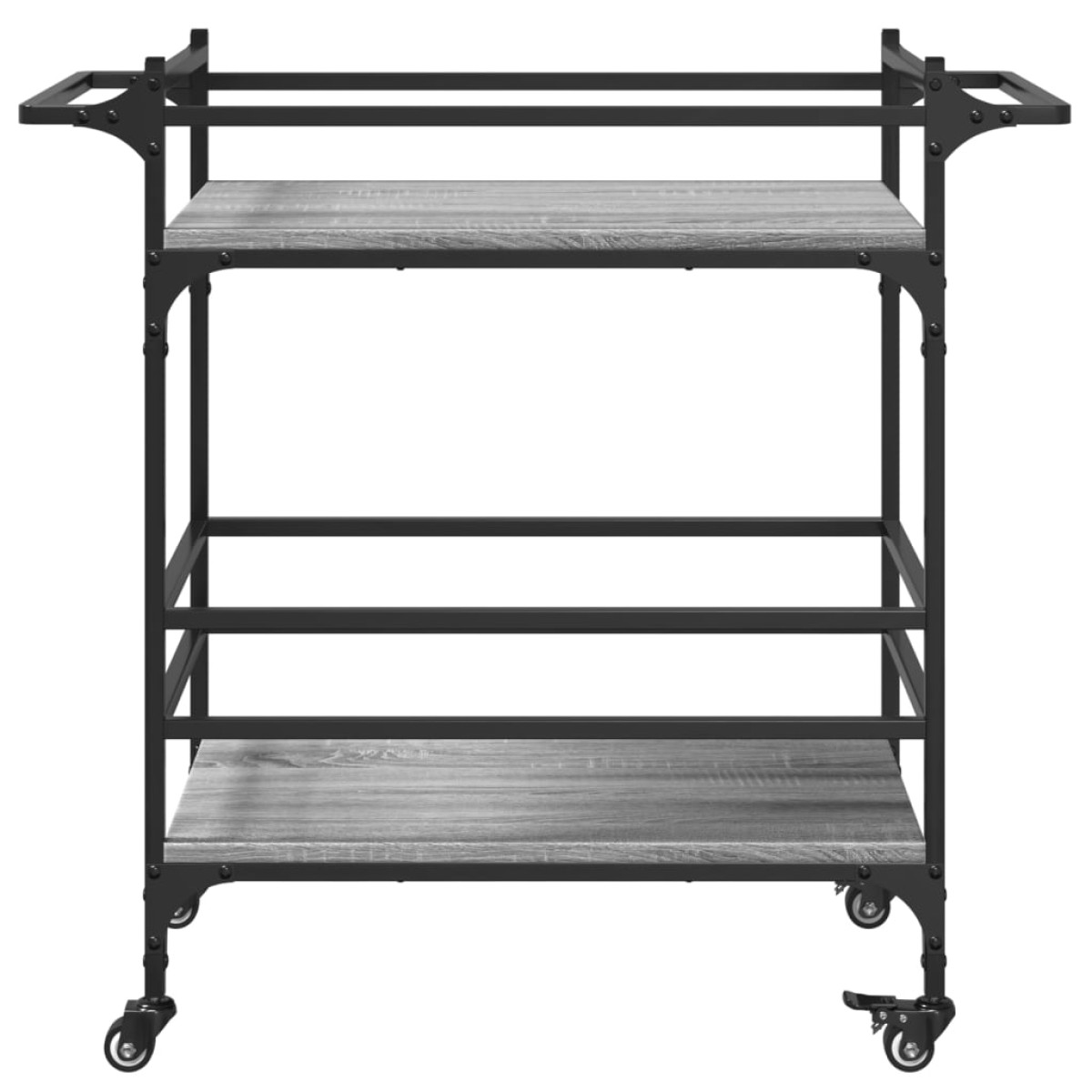 vidaXL Τρόλεϊ Κουζίνας Sonoma Γκρι 82x40x78,5 εκ. Επεξεργασμένο Ξύλο