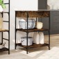 vidaXL Τρόλεϊ Κουζίνας Καπνιστή Δρυς 60x48x89,5 εκ. Επεξεργασμένο Ξύλο