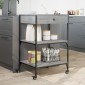 vidaXL Τρόλεϊ Κουζίνας Sonoma Γκρι 60x48x89,5 εκ. Επεξεργασμένο Ξύλο