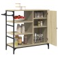 vidaXL Τρόλεϊ Κουζίνας Sonoma Δρυς 87,5x38,5x84,5 εκ. Επεξ. Ξύλο