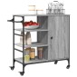 vidaXL Τρόλεϊ Κουζίνας Sonoma Γκρι 87,5x38,5x84,5 εκ. Επεξ. Ξύλο