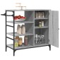 vidaXL Τρόλεϊ Κουζίνας Sonoma Γκρι 87,5x38,5x84,5 εκ. Επεξ. Ξύλο