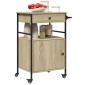 vidaXL Τρόλεϊ Κουζίνας Sonoma Δρυς 56x43x89,5 εκ. Επεξεργασμένο Ξύλο