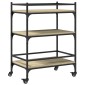 vidaXL Τρόλεϊ Κουζίνας Sonoma Δρυς 65x40x86,5 εκ. Επεξεργασμένο Ξύλο