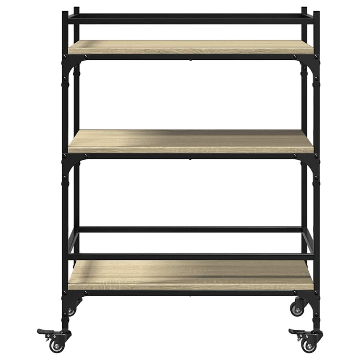 vidaXL Τρόλεϊ Κουζίνας Sonoma Δρυς 65x40x86,5 εκ. Επεξεργασμένο Ξύλο