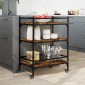 vidaXL Τρόλεϊ Κουζίνας Καπνιστή Δρυς 65x40x86,5 εκ. Επεξεργασμένο Ξύλο