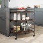 vidaXL Τρόλεϊ Κουζίνας Καφέ Δρυς 65x40x86,5 εκ. από Επεξεργασμένο Ξύλο