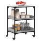 vidaXL Τρόλεϊ Κουζίνας Sonoma Γκρι 60x41x80,5 εκ. Επεξεργασμένο Ξύλο