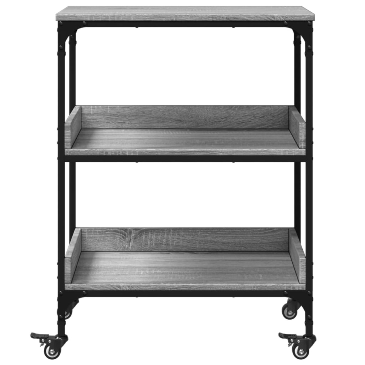 vidaXL Τρόλεϊ Κουζίνας Sonoma Γκρι 60x41x80,5 εκ. Επεξεργασμένο Ξύλο
