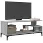 vidaXL Έπιπλο TV Γκρι Sonoma 102x40x41εκ Επ Ξύλο/Ατσάλι Ηλ Βαφή Πούδρα