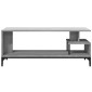 vidaXL Έπιπλο TV Γκρι Sonoma 102x40x41εκ Επ Ξύλο/Ατσάλι Ηλ Βαφή Πούδρα