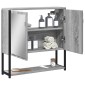 vidaXL Καθρέφτης Μπάνιου Ντουλάπι Γκρι Sonoma 60x16x60 εκ Επεξ. Ξύλο