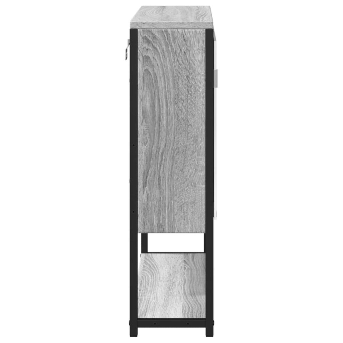 vidaXL Καθρέφτης Μπάνιου Ντουλάπι Γκρι Sonoma 60x16x60 εκ Επεξ. Ξύλο