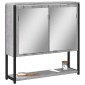 vidaXL Καθρέφτης Μπάνιου Ντουλάπι Γκρι Sonoma 60x16x60 εκ Επεξ. Ξύλο
