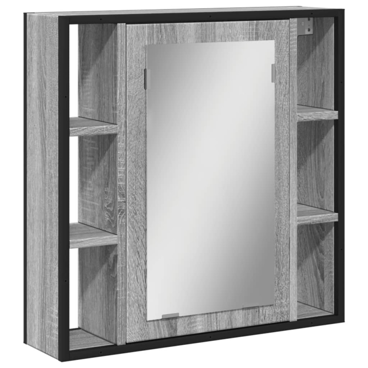 vidaXL Καθρέφτης Μπάνιου Ντουλάπι Γκρι Sonoma 60x16x60 εκ Επεξ. Ξύλο