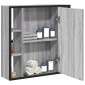 vidaXL Καθρέφτης Μπάνιου Ντουλάπι Γκρι Sonoma 60x16x60 εκ Επεξ. Ξύλο