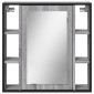 vidaXL Καθρέφτης Μπάνιου Ντουλάπι Γκρι Sonoma 60x16x60 εκ Επεξ. Ξύλο