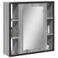 vidaXL Καθρέφτης Μπάνιου Ντουλάπι Γκρι Sonoma 60x16x60 εκ Επεξ. Ξύλο