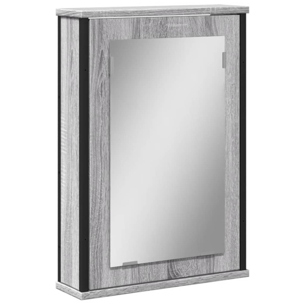 vidaXL Καθρέφτης Μπάνιου Ντουλάπι Γκρι Sonoma 42x12x60 εκ Επεξ. Ξύλο
