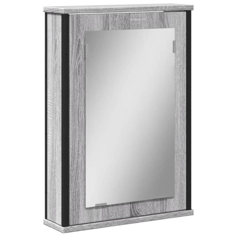 vidaXL Καθρέφτης Μπάνιου Ντουλάπι Γκρι Sonoma 42x12x60 εκ Επεξ. Ξύλο