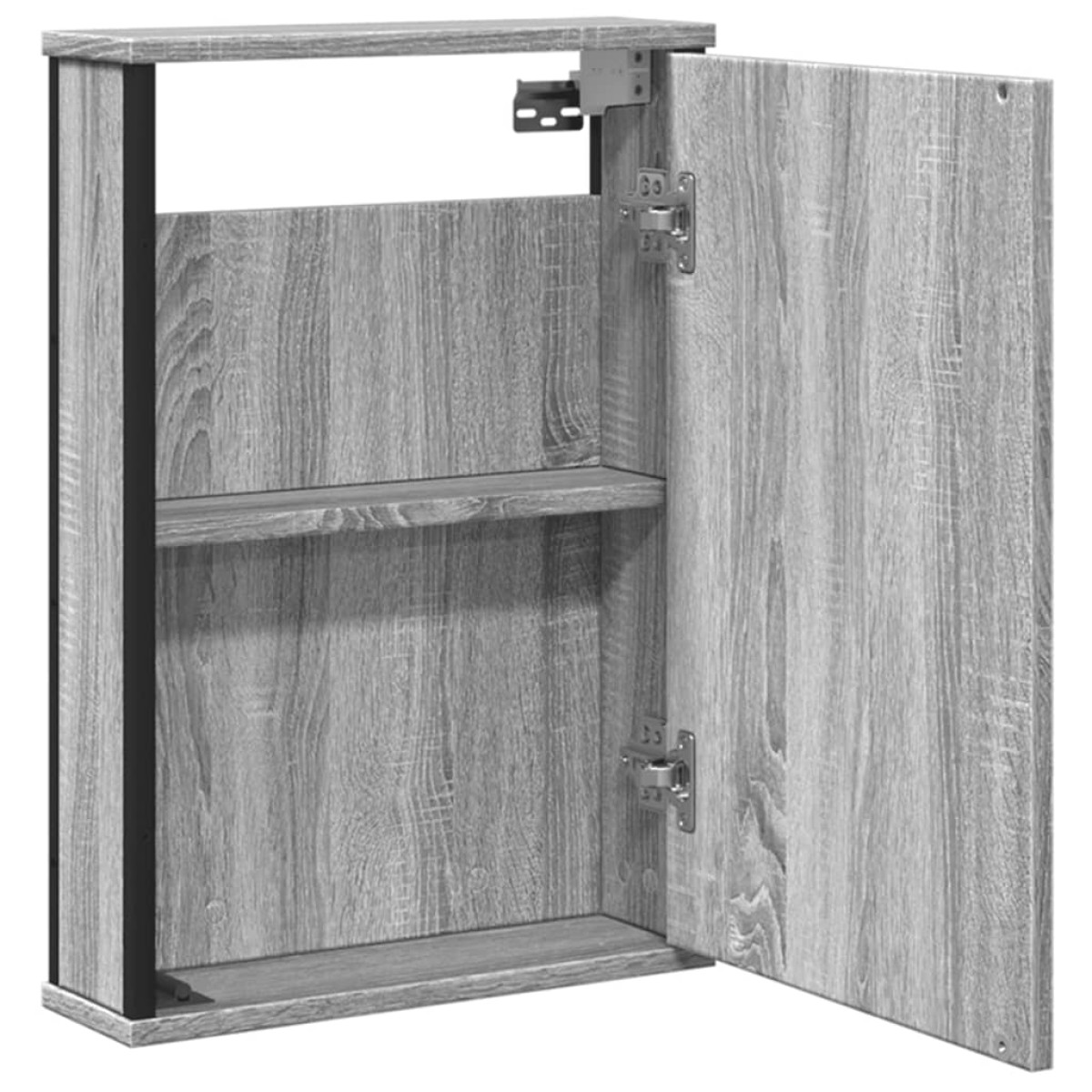 vidaXL Καθρέφτης Μπάνιου Ντουλάπι Γκρι Sonoma 42x12x60 εκ Επεξ. Ξύλο