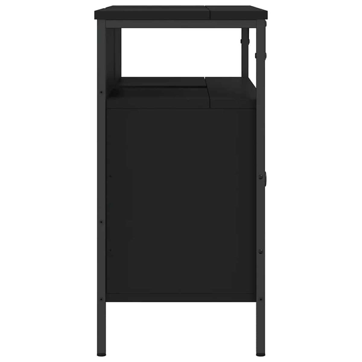 vidaXL Ντουλάπι Νιπτήρα Μπάνιου Μαύρο 60x30x60 εκ. Επεξεργασμένο Ξύλο