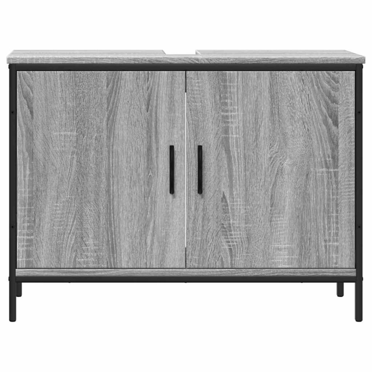 vidaXL Ντουλάπι Νιπτήρα Μπάνιου Γκρι Sonoma 80x30x60 εκ. Επεξ. Ξύλο