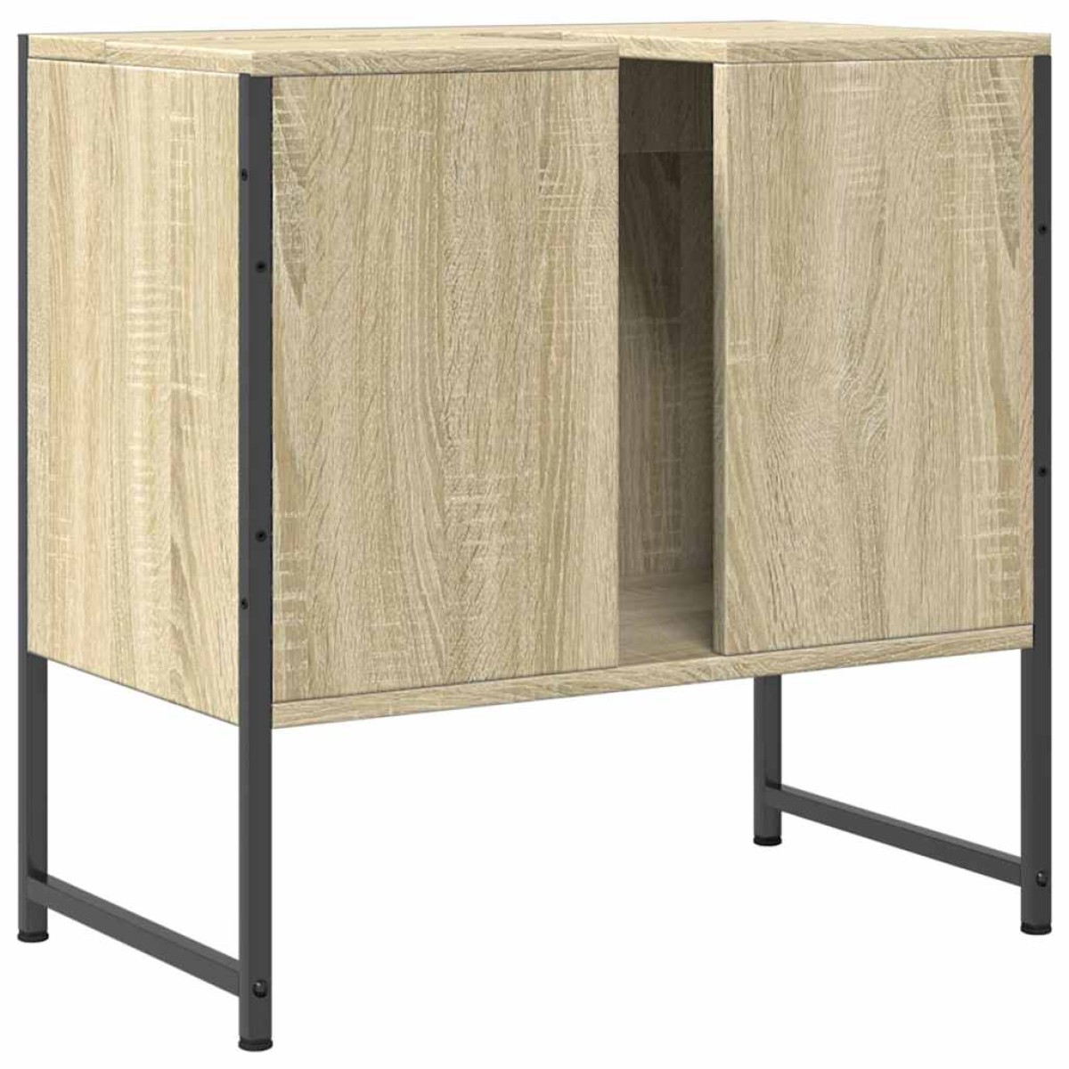 vidaXL Ντουλάπι Νιπτήρα Μπάνιου Sonoma Δρυς 60x33x60 εκ. Επεξ. Ξύλο