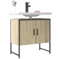 vidaXL Ντουλάπι Νιπτήρα Μπάνιου Sonoma Δρυς 60x33x60 εκ. Επεξ. Ξύλο