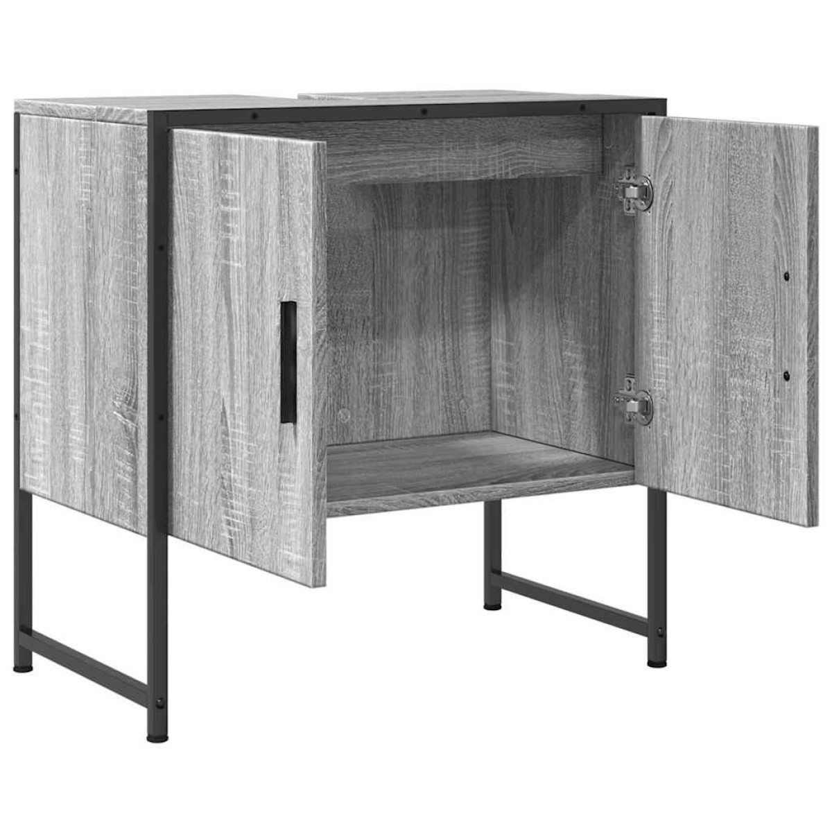 vidaXL Ντουλάπι Νιπτήρα Μπάνιου Γκρι Sonoma 60x33x60 εκ. Επεξ. Ξύλο
