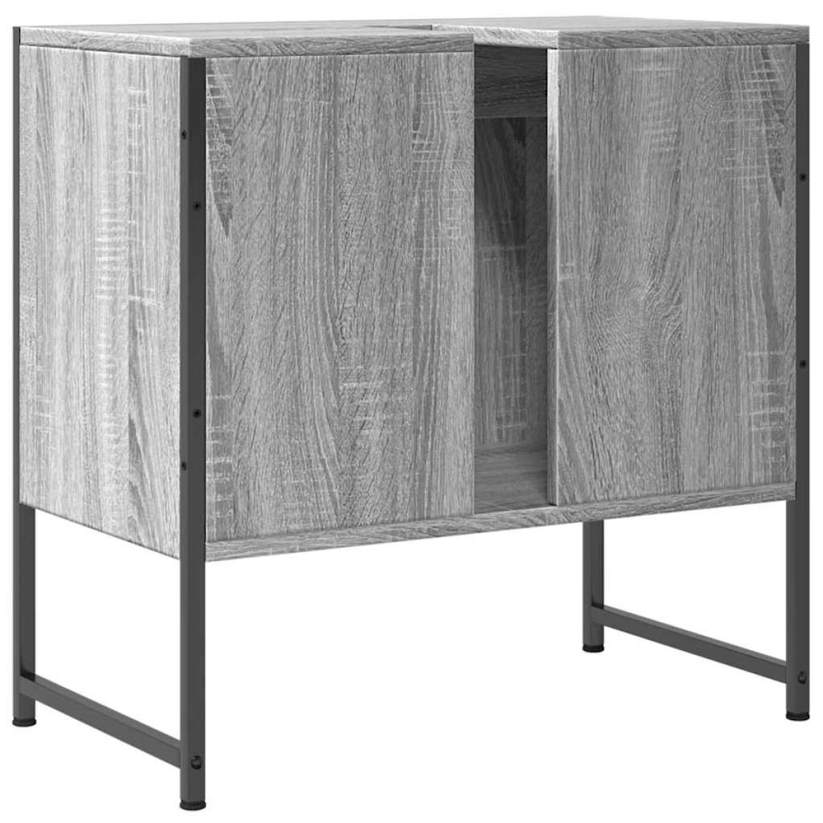vidaXL Ντουλάπι Νιπτήρα Μπάνιου Γκρι Sonoma 60x33x60 εκ. Επεξ. Ξύλο