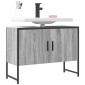 vidaXL Ντουλάπι Μπάνιου Νιπτήρα Γκρι Sonoma 80 x 33 x 60εκ. Επεξ. Ξύλο