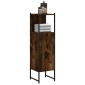 vidaXL Ντουλάπι Μπάνιου Καπνιστή Δρυς 33x33x120,5 εκ. Επεξεργ. Ξύλο