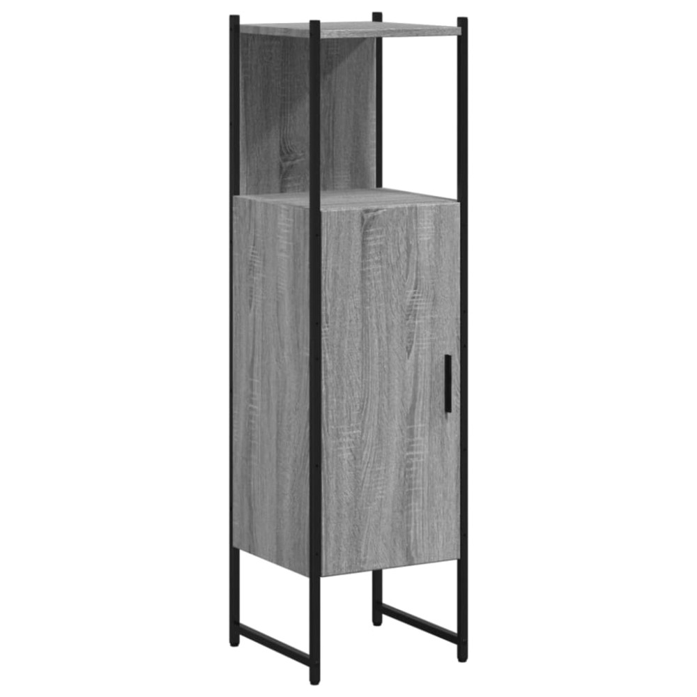 vidaXL Ντουλάπι Μπάνιου Γκρι Sonoma 33x33x120,5 εκ. Επεξεργασμένο Ξύλο