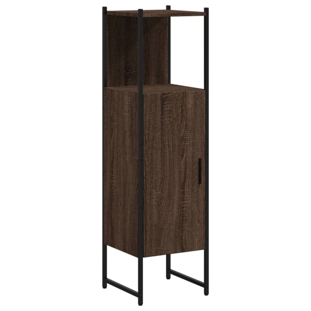 vidaXL Ντουλάπι Μπάνιου Καφέ Δρυς 33x33x120,5 εκ. Επεξεργ. Ξύλο