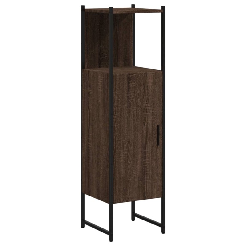 vidaXL Ντουλάπι Μπάνιου Καφέ Δρυς 33x33x120,5 εκ. Επεξεργ. Ξύλο