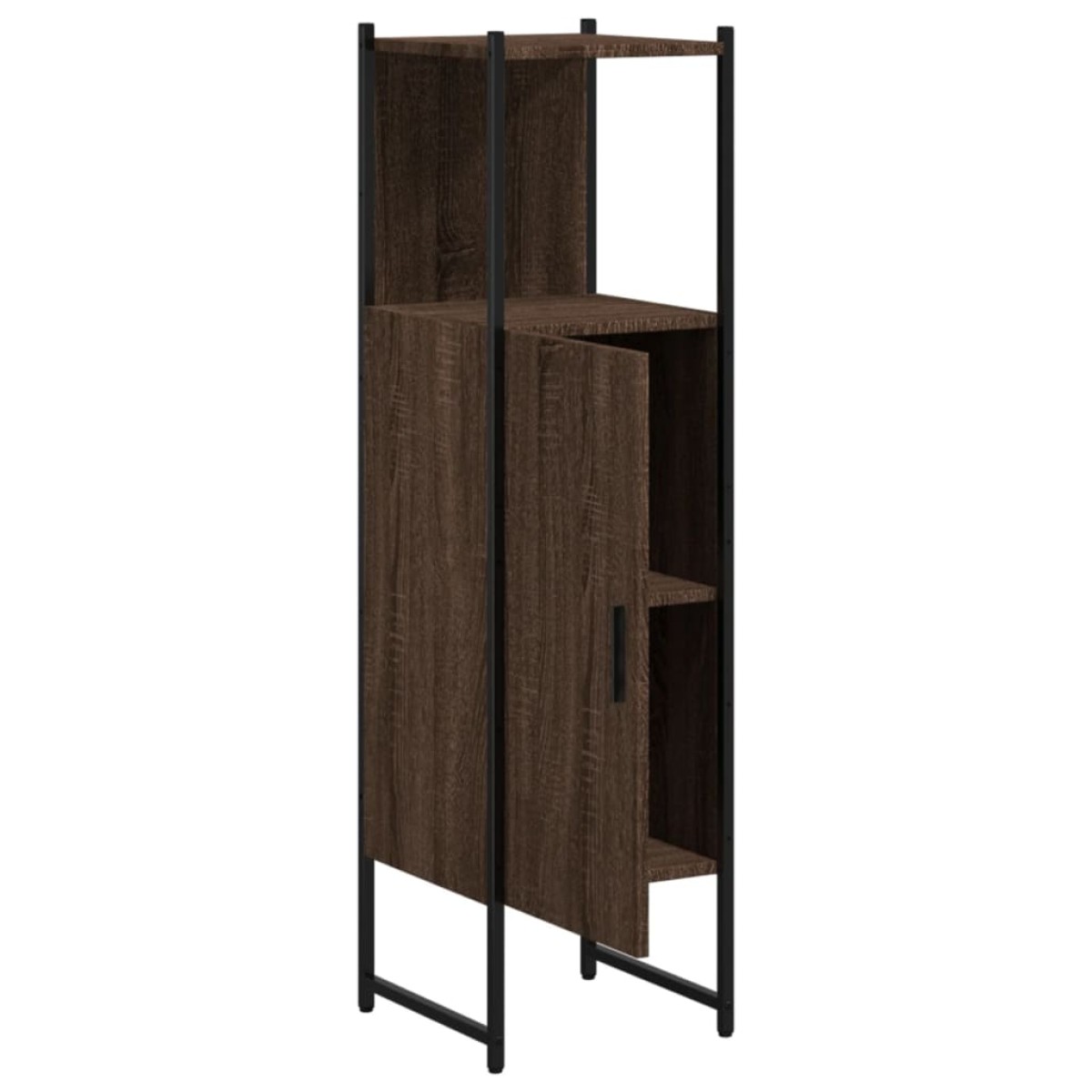 vidaXL Ντουλάπι Μπάνιου Καφέ Δρυς 33x33x120,5 εκ. Επεξεργ. Ξύλο
