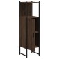 vidaXL Ντουλάπι Μπάνιου Καφέ Δρυς 33x33x120,5 εκ. Επεξεργ. Ξύλο