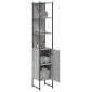 vidaXL Ντουλάπι Μπάνιου Γκρι Sonoma 33x33x185,5 εκ. Επεξεργασμένο Ξύλο
