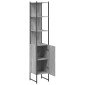 vidaXL Ντουλάπι Μπάνιου Γκρι Sonoma 33x33x185,5 εκ. Επεξεργασμένο Ξύλο