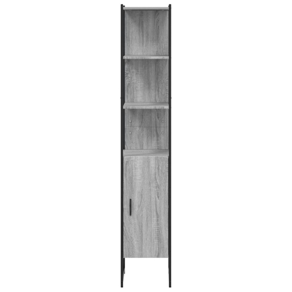vidaXL Ντουλάπι Μπάνιου Γκρι Sonoma 33x33x185,5 εκ. Επεξεργασμένο Ξύλο