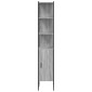 vidaXL Ντουλάπι Μπάνιου Γκρι Sonoma 33x33x185,5 εκ. Επεξεργασμένο Ξύλο