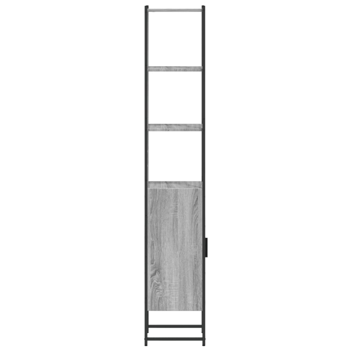vidaXL Ντουλάπι Μπάνιου Γκρι Sonoma 33x33x185,5 εκ. Επεξεργασμένο Ξύλο