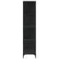 vidaXL Βιβλιοθήκη Σκάλα 4 Ράφια Μαύρη 139x33,5x149 εκ. Επεξεργ. Ξύλο
