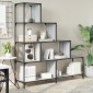 vidaXL Βιβλιοθήκη Σκάλα 4 Ράφια Γκρι Sonoma 139x33,5x149 εκ Επεξ. Ξύλο