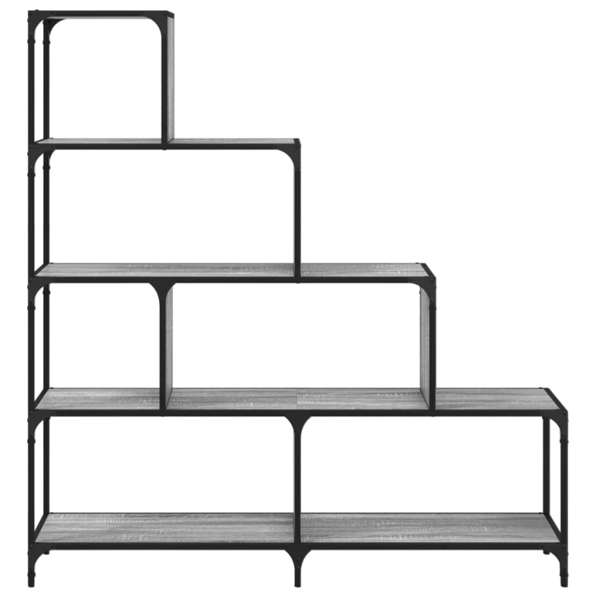 vidaXL Βιβλιοθήκη Σκάλα 4 Ράφια Γκρι Sonoma 139x33,5x149 εκ Επεξ. Ξύλο