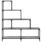 vidaXL Βιβλιοθήκη Σκάλα 4 Ράφια Γκρι Sonoma 139x33,5x149 εκ Επεξ. Ξύλο