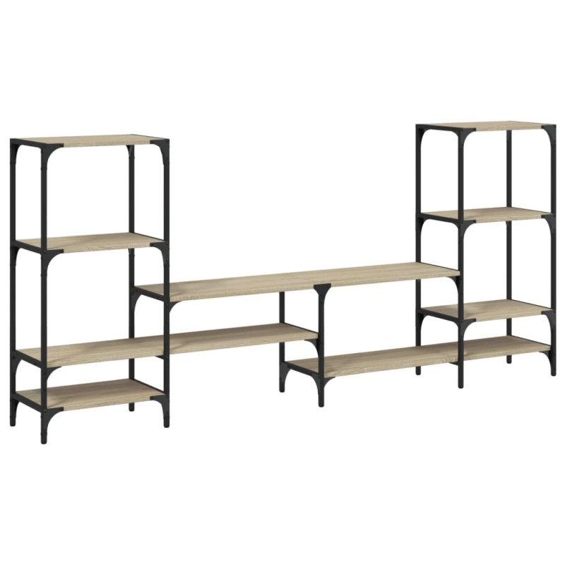 vidaXL Έπιπλο Τηλεόρασης Sonoma Δρυς 206,5x28,5x95 εκ. Επεξ. Ξύλο