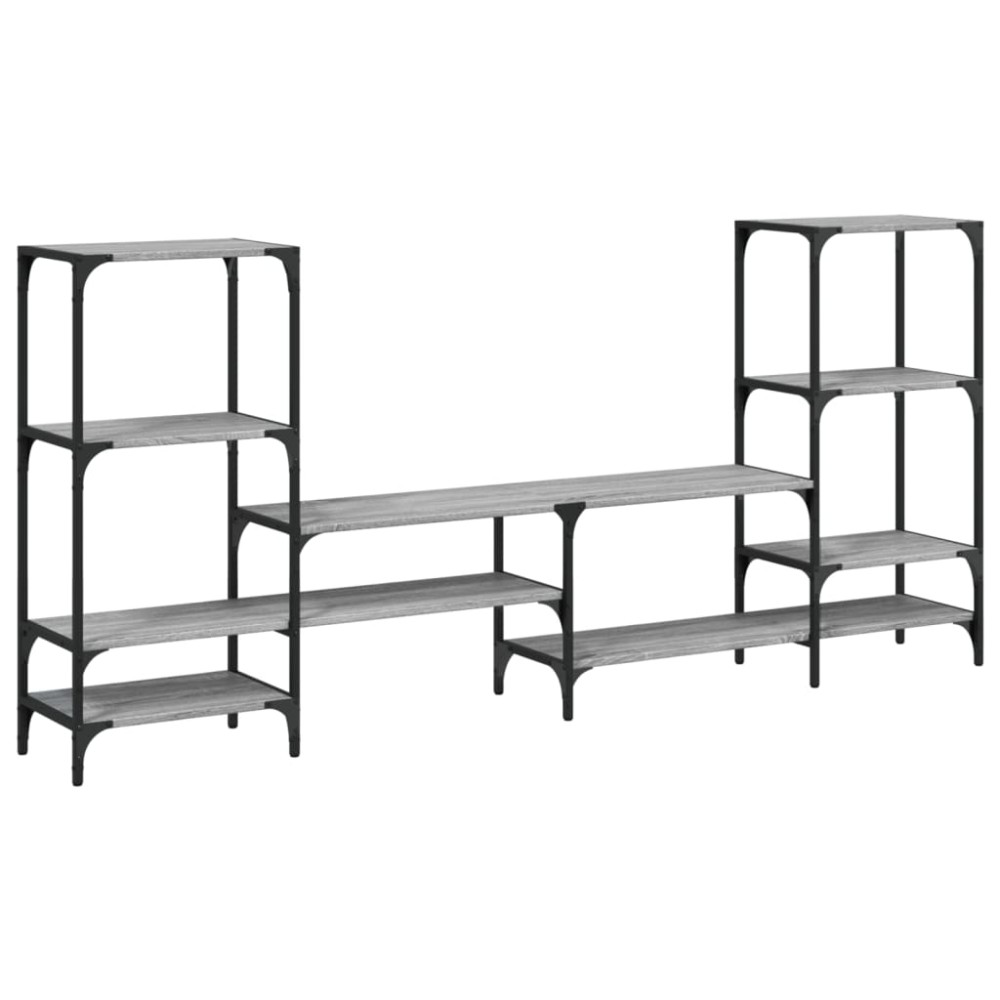 vidaXL Έπιπλο Τηλεόρασης Γκρι Sonoma 206,5x28,5x95 εκ. από Επεξ. Ξύλο