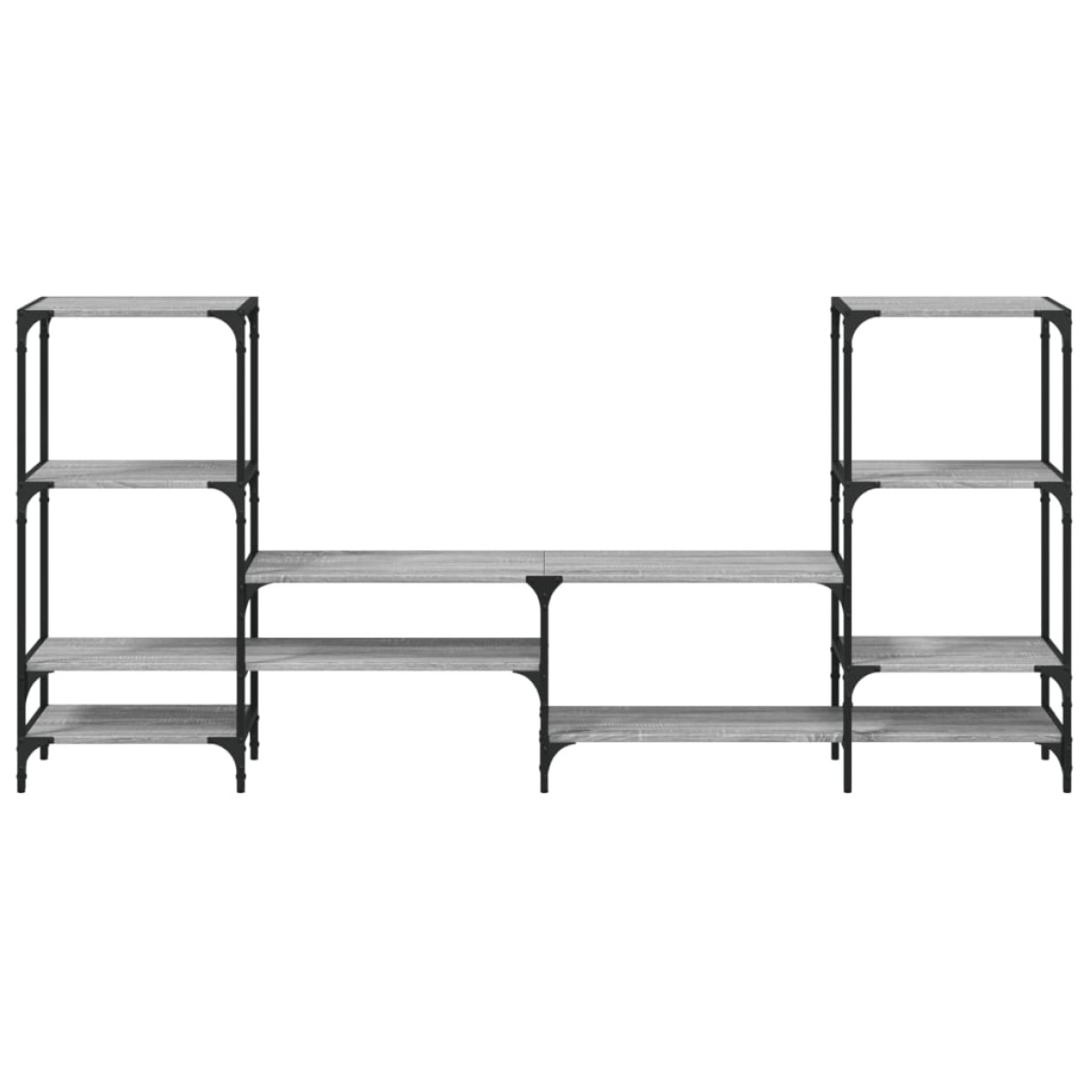 vidaXL Έπιπλο Τηλεόρασης Γκρι Sonoma 206,5x28,5x95 εκ. από Επεξ. Ξύλο